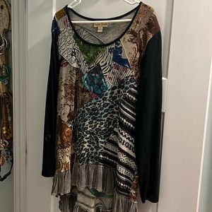 Sacred Threads Ruffled Tunic/ Sweater